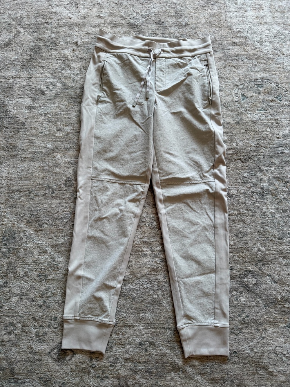 Athleta  Women’s Light Beige Jogger Pants - Casual Drawstring Tapered Fit